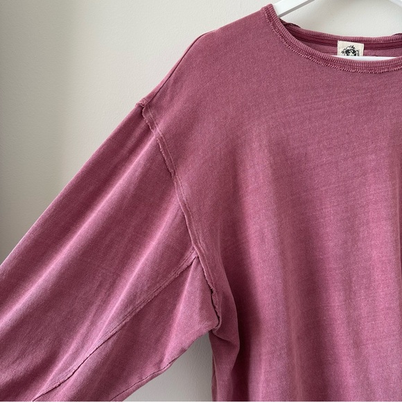 Free People Ready For This Woven Knit Long Sleeve Shirt Tee Top Pink Revolve - Picture 6 of 13